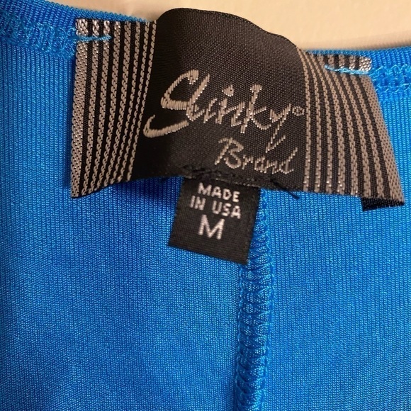 Slinky Brand Blue Cold Shoulder Dress M - Picture 3 of 4